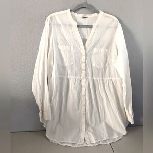 Women's Boho Hippie Geek Cotton Long Sleeve Smock Blouse Cosplay Costume